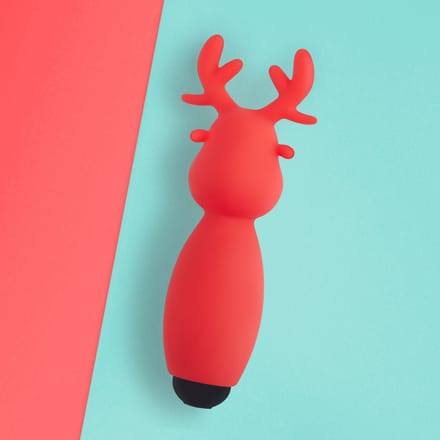 Schattige rendier massage bullet van siliconen, 9 cm