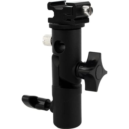 Verstelbare Flitsschoen Adapter Flitslicht Standaard Parapluhouder Beugel DH black
