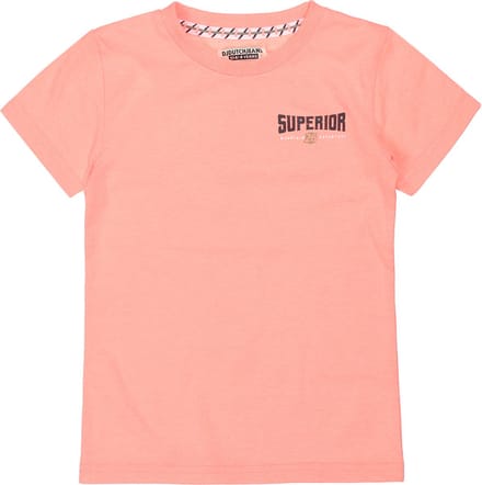 DJ Dutchjeans - Jongens shirt - Neon coral - Maat 134
