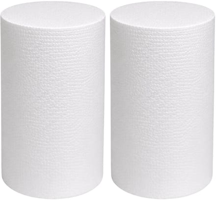 Piepschuim vormen - cilinder - 2x - D15 x L30 cm - styropor hobby / DIY vorm - basis knutselfiguren