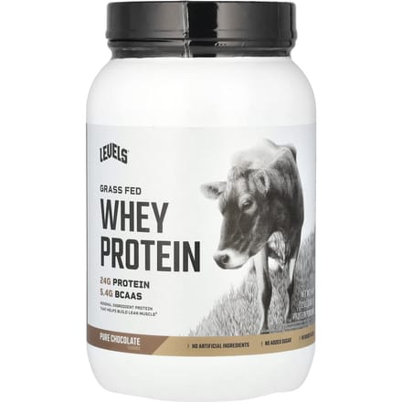 Levels, Poudre de Protéine de Whey Nourrie à l'Herbe, Chocolat Pur, 2 lb (907 g)