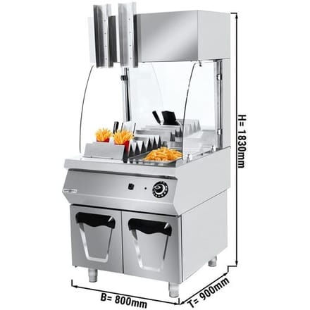 GGM Gastro Friteswarmer - 2,8kW - op onderkast zilver