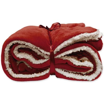 Unique Living | lars coral fleece/suede plaid 150x200cm red