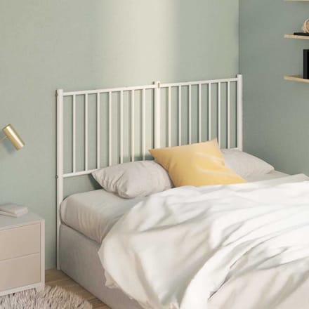 vidaXL - Vervangend - hoofdbord - metaal - wit - 120 - cm