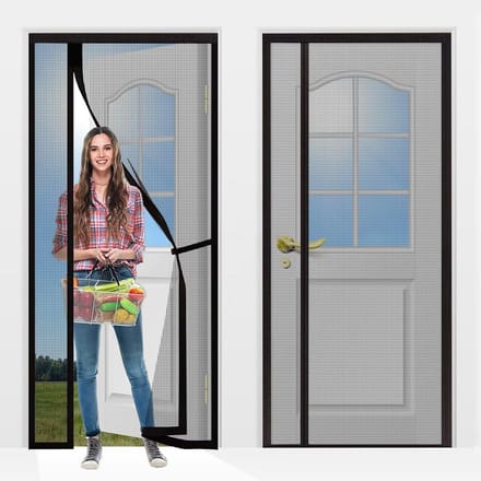 Deurhor met Magnetische Sluiting 70x245cm Zwart Universeel