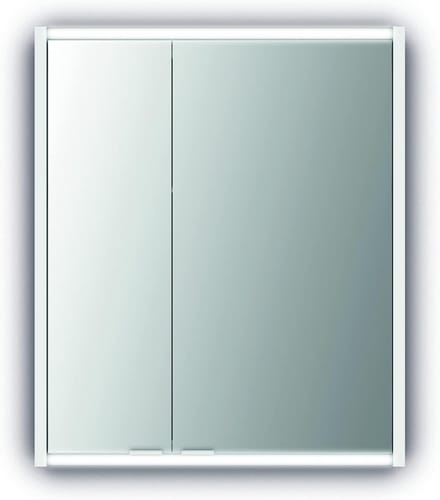 Jokey Mirror cabinet Batu with LED lighting 60 cm wide, bathroom mirror cabinet made of MDF, incl. socket | white