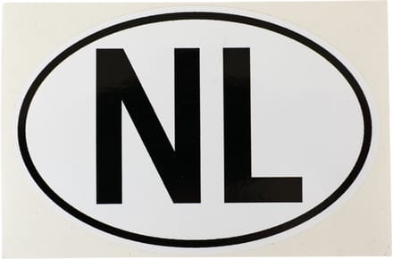 Sticker NL - zeflklevend - 85x58 mm