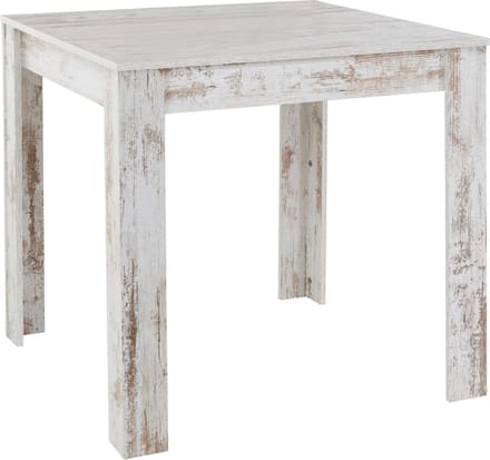 Lynn|Eettafel 80x80 cm 4 plaatsen in MDF Antiek Wit