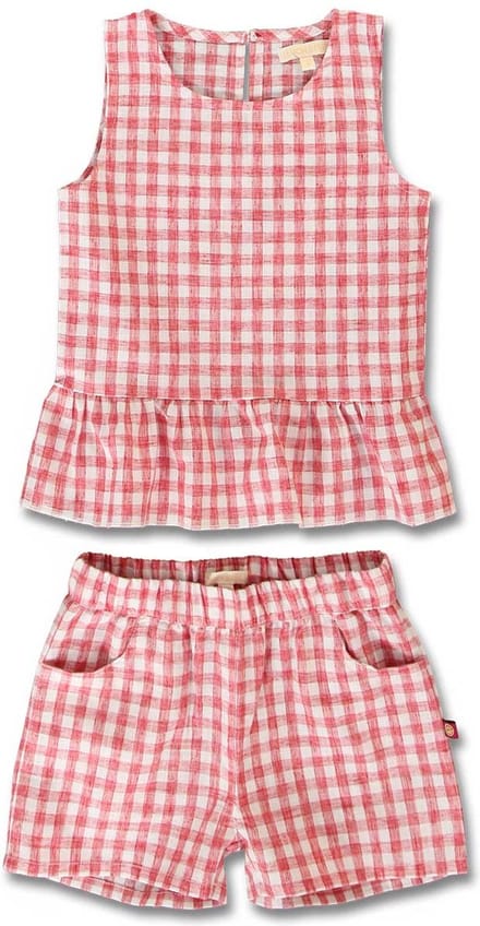 Lemon Beret top en short meisjes - rood - 149496 - maat 104