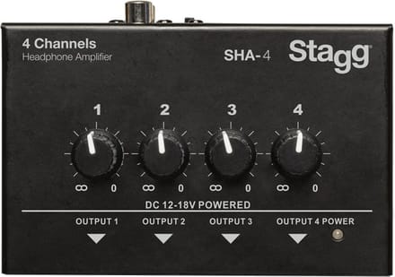 Stagg SHA-4 Stereo Hoofdtelefoonversterker 4-Kanaals