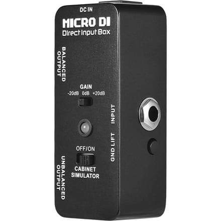 MOOER MICRO DI Kastsimulator DI Box Directe Invoer Box Pedaal Volledig Metalen Behuizing zwart