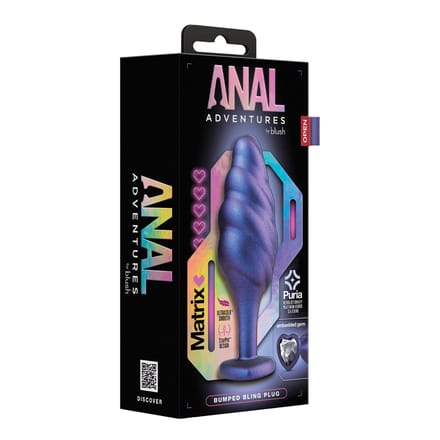 Anal Adventures Matrix - Bumped Bling Anaal Plug - Sapphire