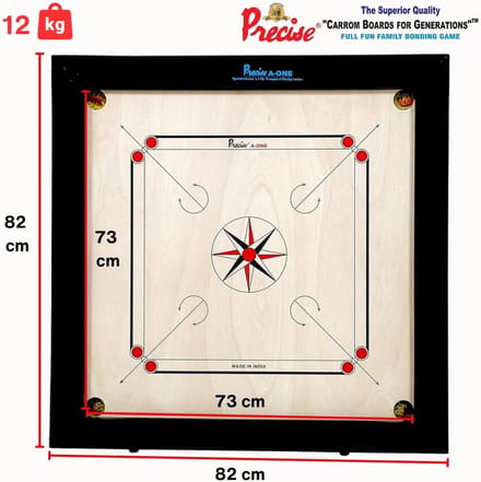 Professioneel Carrom Speelbord van Berken Multiplex - Officieel Toernooiformaat
