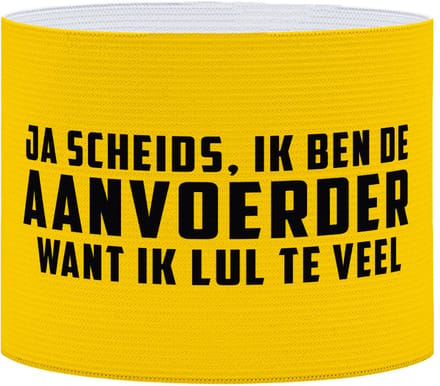 Aanvoerdersband "Ja Scheids | Geel" - Maat M