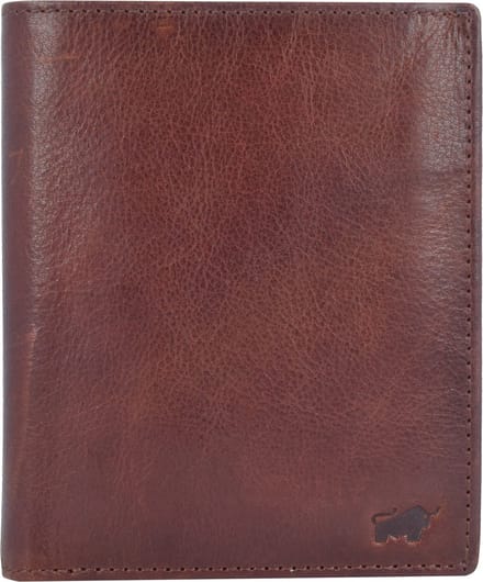 Braun Büffel Leren Portemonnee Arezzo North Coin Wallet Tabac Bruine