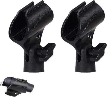 Microfoonhouders - Microfoonclips Klemmen - Muziek Opnemen - Universele Compatibiliteit - 2 stuks - Zwart