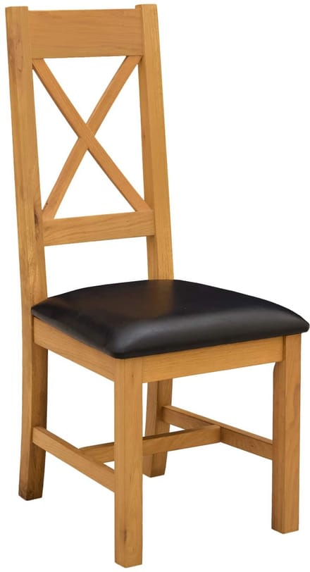 vidaXL - Eetkamerstoel - 2 - st - Massief - Eikenhout - Zwart - 45 - x - 54 - x - 105 - cm
