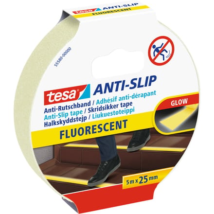 tesa 55580-00000-11 Anti-sliptape Wit (l x b) 5 m x 25 mm 1 stuk(s)
