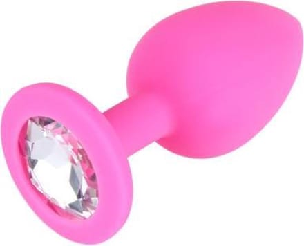 Siliconen butt plug met diamant Medium | Siliconen Butt Plug voor hem of haar | Anus plug met diamant