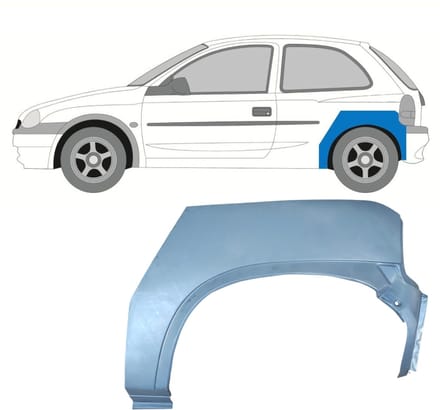 Reparatiepaneel achterspatbord voor Opel Corsa B 1993-2001 / Links