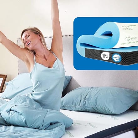 Premium Plus Comfort Topper - Matrastopper - Gel-Traagschuim - 7 cm - Antibacterieel - Ademend - Extra Comfort