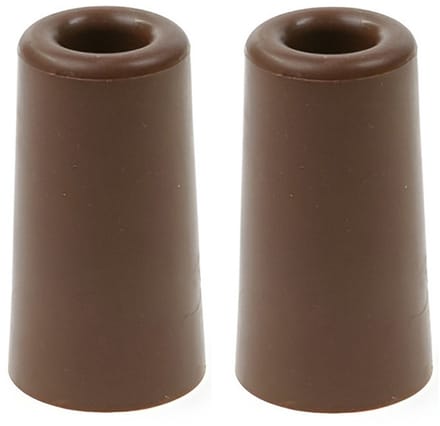 Deurbuffer / deurstopper - 2x - bruin - rubber - 75 x 40 mm - deurstop