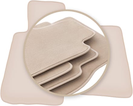 PREMIUM beige vloermatten voor: Smart Roadster roadster 2002-2005