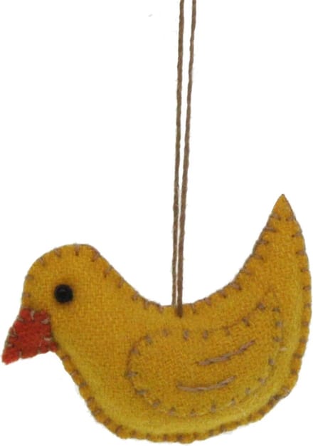 Kuiken geel (mini), vilt 6x1,5x4,3cm