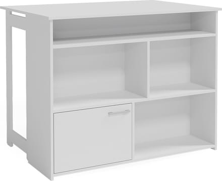 Vicco Dominic Bartafel – 116 x 37 cm 4x open vakken en 1x deur Wit