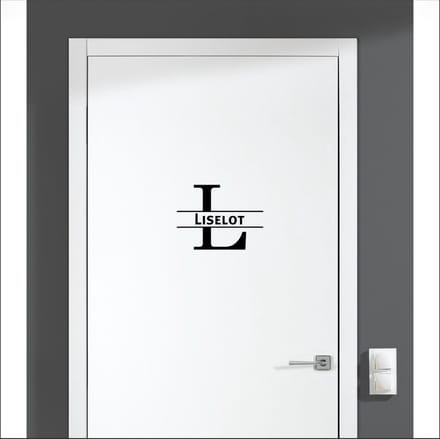 Deursticker Met Naam -  Liselot - Zwart