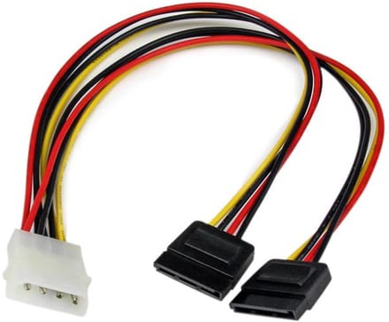 StarTech.com LP4 to 2 SATA Internal Power Splitter Cable