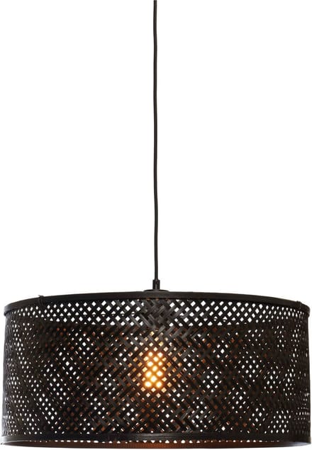 GOOD&MOJO Hanglamp Java - Bamboe Zwart - Ø50cm - Modern - Hanglampen Eetkamer, Slaapkamer, Woonkamer