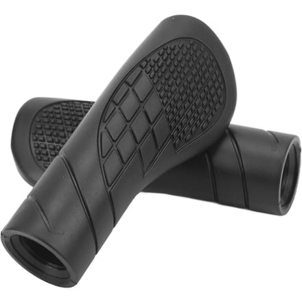 1 Paar Fiets Handvatten Plastic Antislip Schokabsorberende Stuurhandvatten Voor Mountainbiken black