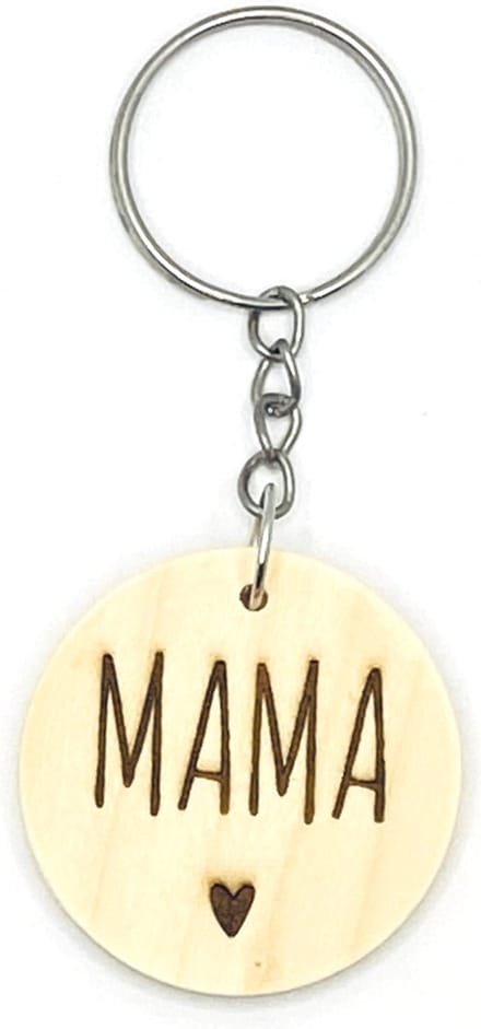 Sleutelhanger van hout | MAMA | cadeautje voor moeder / Moederdag