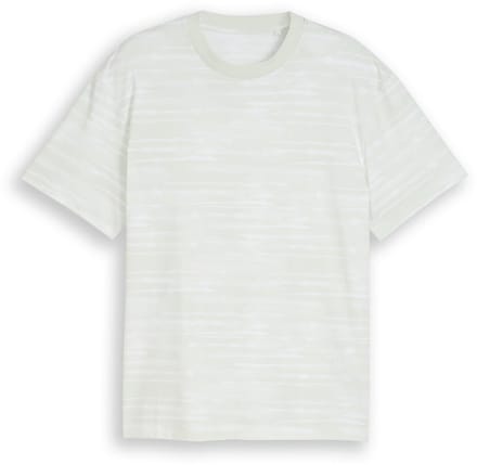 Tom Tailor Denim - Relaxed fit T-shirt met patroon - Maat S - light mint white watery stripe