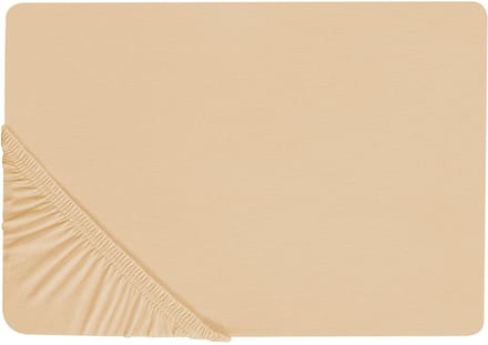 JANBU - Laken - Zandbeige - 90 x 200 cm - Katoen
