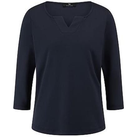 Shirt ronde hals Van Peter Hahn blauw