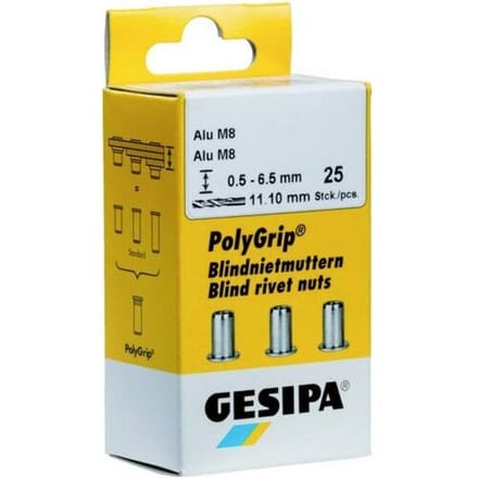 Gesipa 1464838 Popmoer (Ø x l) 9 mm x 18 mm M6 RVS RVS RVS 25 stuk(s)