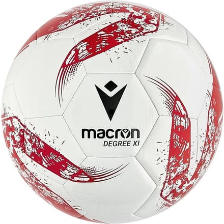 Macron Degree XI (Size 4) Trainingsbal - Wit / Rood | Maat: 4