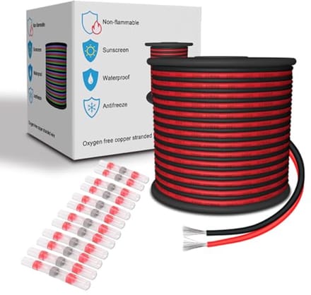 Flexibele Elektrische Siliconen Kabel 22 AWG Rood/Zwart 30 Meter