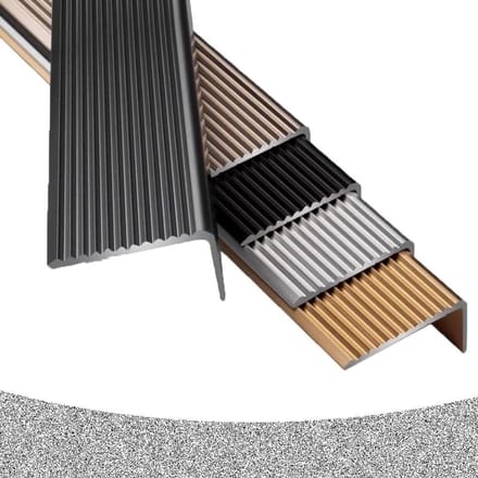 Trapneus Profiel - Antislip Rand - Veilig Lopen - Waterdicht Aluminium - 90cm - Zilver
