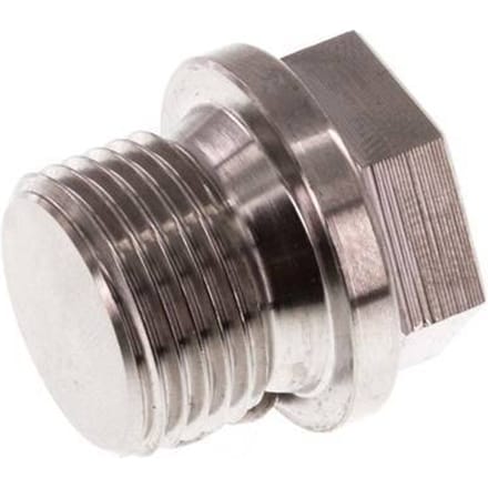 Plug G3/8'' RVS met kraag en buitenzeskant 40bar (562.0psi)