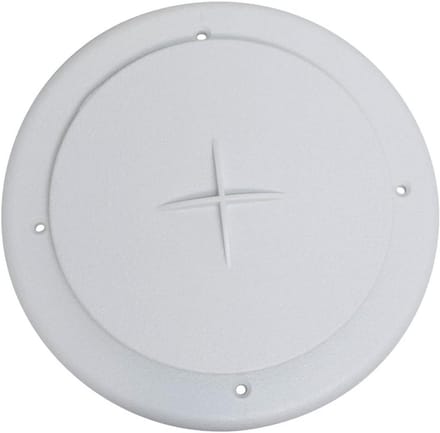 Roterende/Gedempte Verwarming en A/C Ventilatierooster Wit 4 inch ID