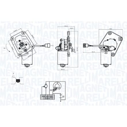 Voorruitreiniging - Ruitenwissermotor MAGNETI MARELLI 064374900010