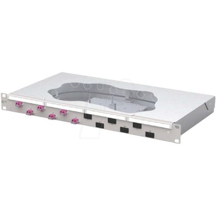 Metz Connect OpDAT fix2 Patchfeld splice 6xLC-D OM4 Patchpaneel 483 mm (19) Kabel 1 HE Grijs