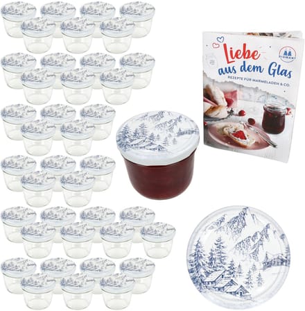 MamboCat Set van 40 bekers 230ml Alpine deksel + receptenboekje