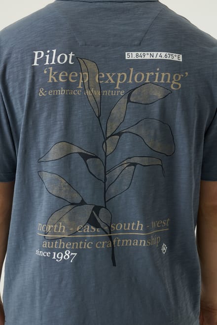 Pilot t-shirt blauw