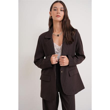 Gestreepte Oversized Blazer