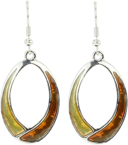 Behave - Oorhangers ovaal - Bruin - Elegant herfstaccent bij elke look