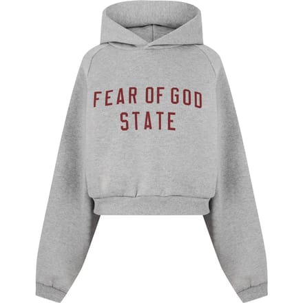 Essentials Logo Fleece Cropped Hoodie